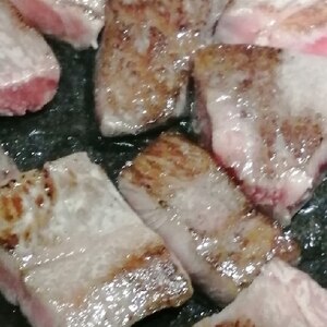 美味しい焼き方！　サイコロステーキ